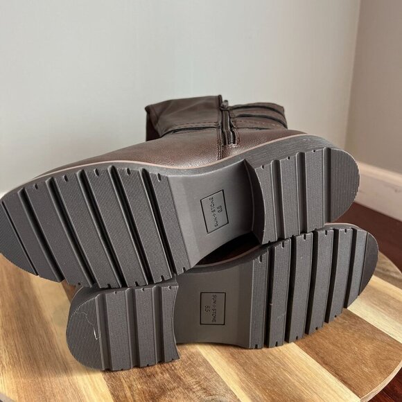 Sun + Stone Blakelyy Womens Buckle Knee-High Boots Sz 6.5M in Chocolate Brown - Picture 8 of 9